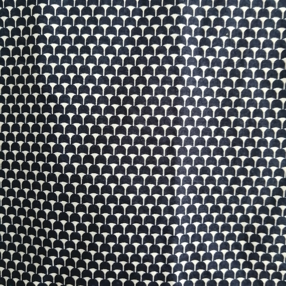 COS Cotton Poplin Ruffle Front Button Blouse Navy White 3/4 Sleeve 34 (XS) - Picture 10 of 16